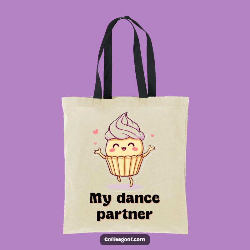 Funny Muffin Tote Bag: Durable Dancing Frosting Design, Practical Gift for Foodies