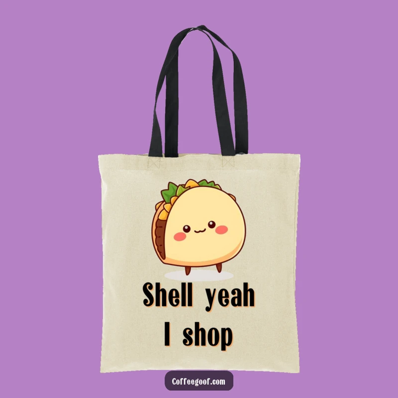 Funny Taco Tote Bag: Wiggling Taco Character, Your Humorous Carry-All Companion