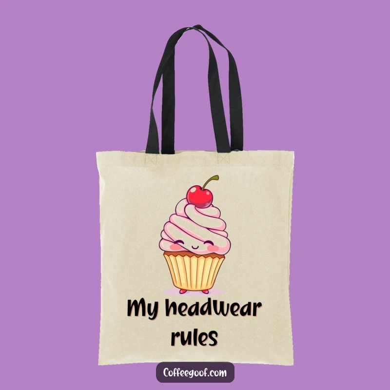 Funny Cupcake Cherry Bounce Tote Bag - Stylish & Whimsical Accessory for Everyday